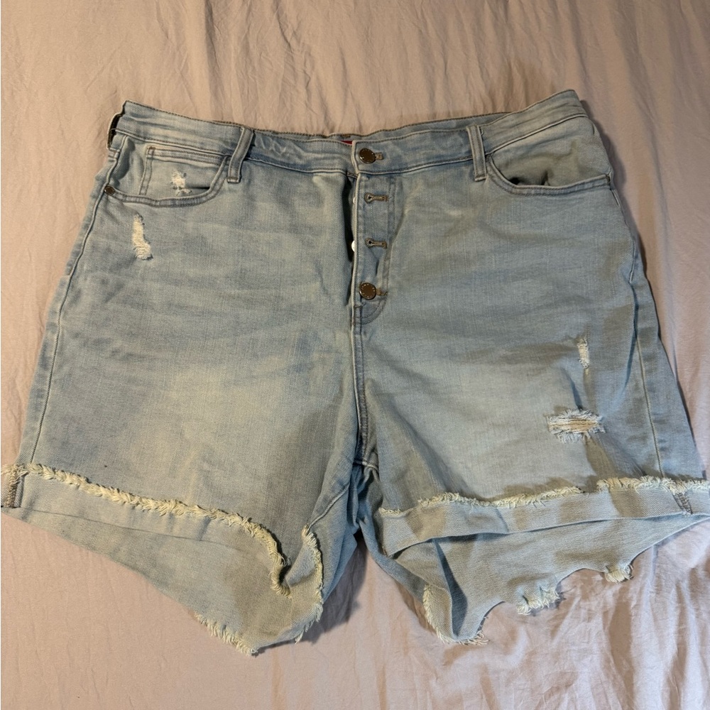 Women's Light Blue Denim Shorts